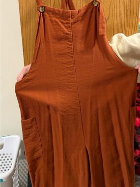 Blush Rust-Orange Pocket Jumpsuit